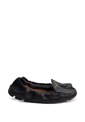 Prada Pre-Owned logo-detail scrunch loafers - Black