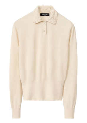 Fabiana Filippi fine-knit polo top - Neutrals