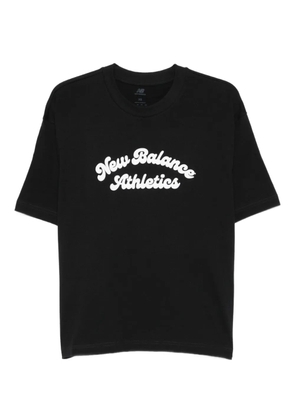 New Balance script-logo cotton top - Black