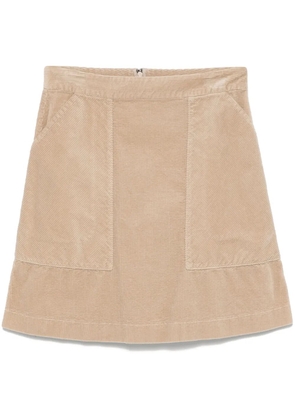 ASPESI corduroy mini skirt - Neutrals
