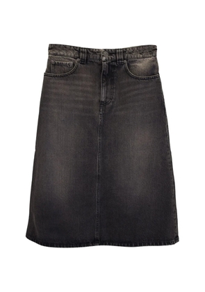 Balenciaga Pre-Owned a-line denim skirt - Grey