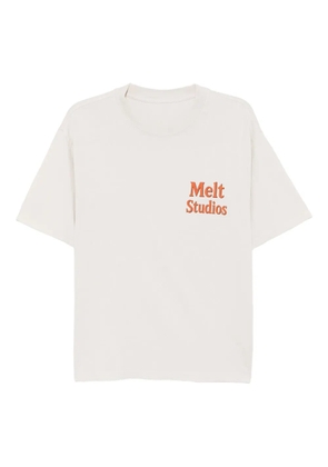 Melt logo-print cotton T-shirt - Neutrals