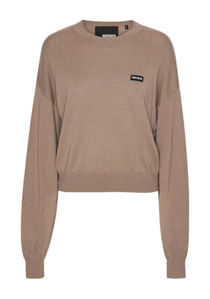 ROTATE BIRGER CHRISTENSEN crew-neck merino-cashmere sweater - Brown