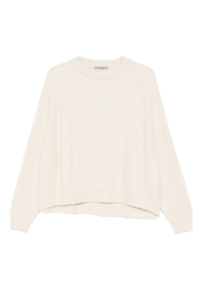 Dusan ribbed raglan sweater - Neutrals