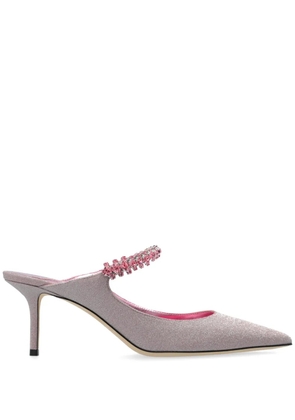 Jimmy Choo Bing crystal embellished mules - Pink