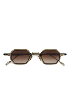 Sato Eyewear Hadar-T geometric-frame sunglasses - Brown