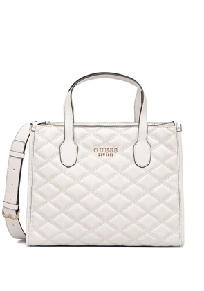 GUESS USA Tamsin quilted tote bag - White