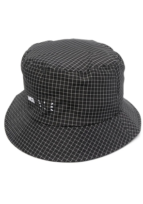 MCQ check-print bucket hat - Black