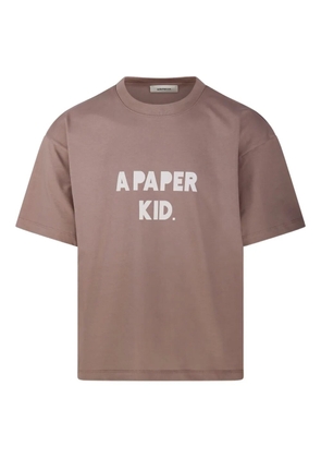 A Paper Kid text-print T-shirt - Brown
