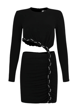 NISSA cut-out ruched mini dress - Black