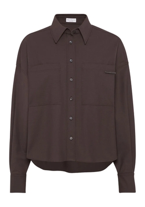 Brunello Cucinelli Monili-detail shirt - Brown