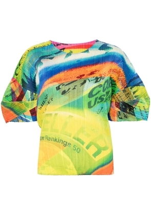 Pleats Please Issey Miyake Voyager top - Blue