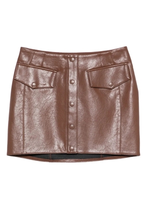 Patrizia Pepe button-fastening mini skirt - B834 EARTH BROWN