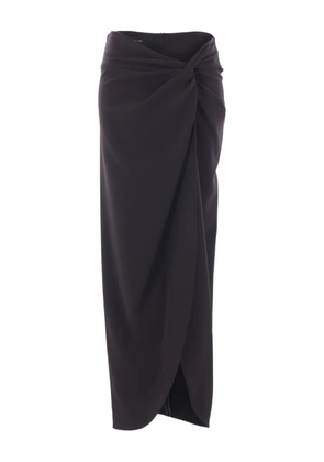 Federica Tosi Copricostume knotted midi skirt - Black