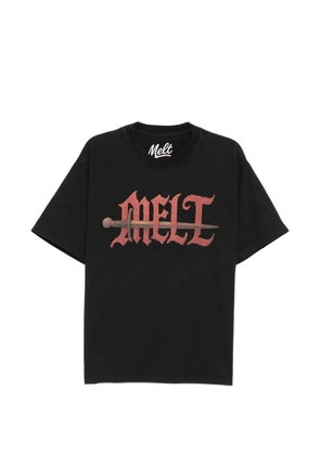 Melt logo-print T-shirt - Black