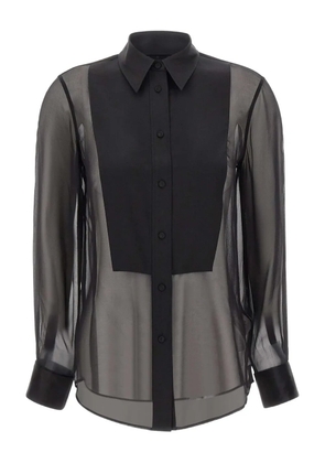 Filippa K buttoned-up sheer shirt - Black
