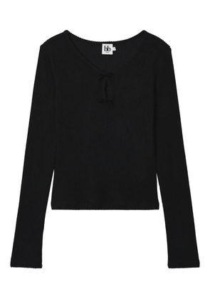 b+ab ribbed-knit long-sleeve top - Black