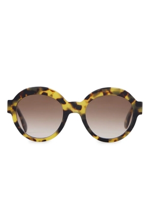 Emmanuelle Khanh round-frame sunglasses - Brown