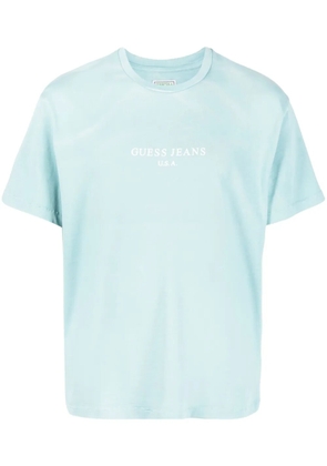 GUESS USA logo-print cotton T-shirt - Blue