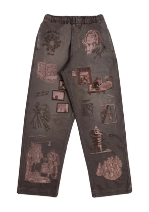 Samuel Zelig elasticated graphic trousers - Grey