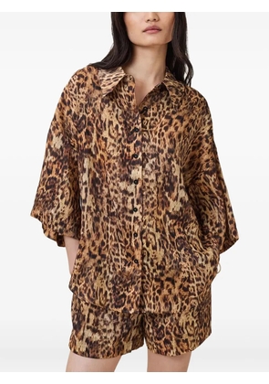 AllSaints Charli leopard-print shirt - Brown