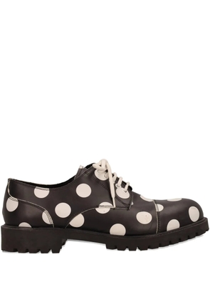 Moschino Pre-Owned polka-dot-print derby shoes - Black