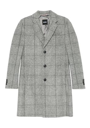 BOSS checked buttoned coat - Grey