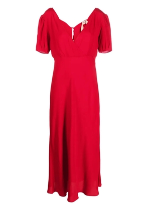 Nº21 tie-fastening midi dress - Red