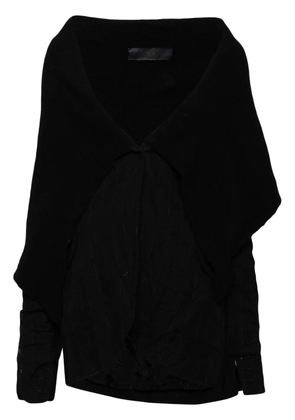 Marc Le Bihan panelled poncho - Black