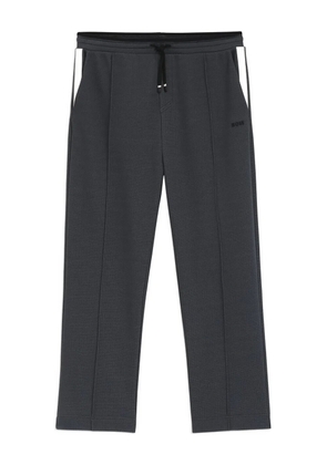 BOSS side-stripe textured trousers - Grey