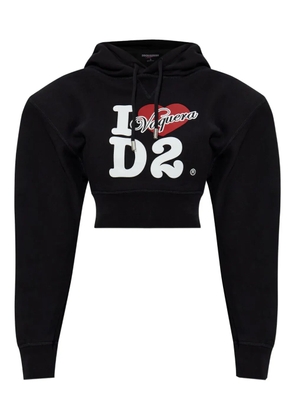 DSQUARED2 graphic-print hoodie - Black