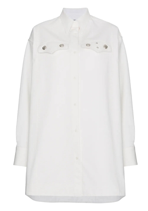 Calvin Klein Oversized shirt with silver buttons - White