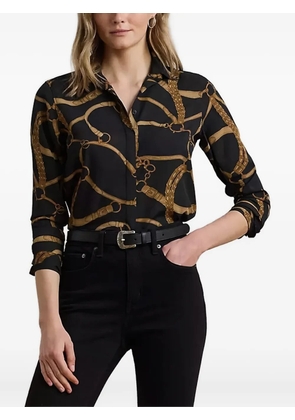 Lauren Ralph Lauren belting-print shirt - Black