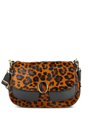 Orciani Kate Alba leopard detail cross body bag - Brown