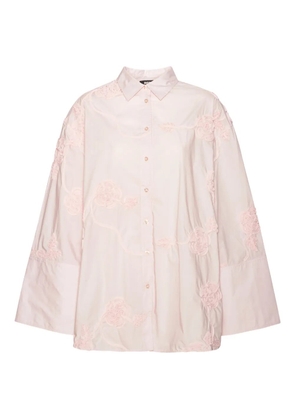 ROTATE BIRGER CHRISTENSEN flower oversized shirt - Pink