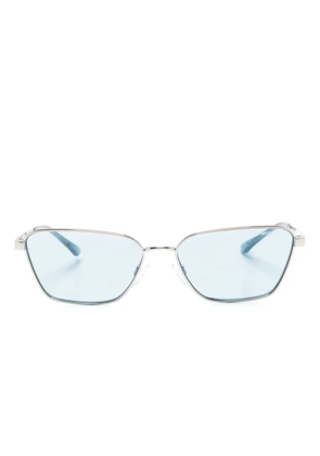 Emporio Armani logo-engraved square-frame sunglasses - Silver