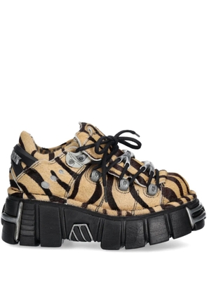 NEW ROCK M-120N-C86 zebra-print lace-up sneakers - Neutrals