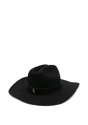 Patrizia Pepe chain-embellished wool hat - Black