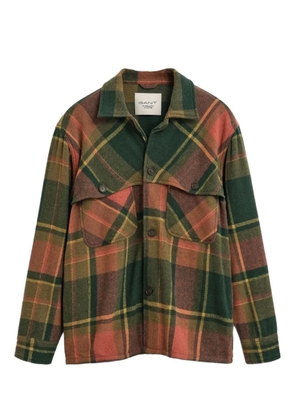 GANT 240 Mulberry Street checked wool-blend shirt jacket - Green