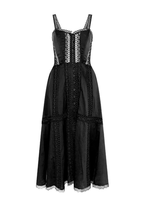 Charo Ruiz Ibiza Dafelle lace-insert midi dress - Black