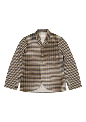 Walter Van Beirendonck houndstooth blazer - Brown