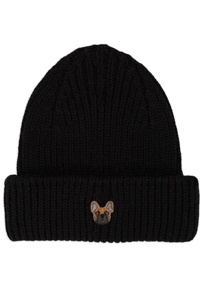 PELO FOUNDATION Bouledogue patch beanie - Black