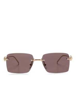 Cartier Eyewear rectangle-frame sunglasses - Gold