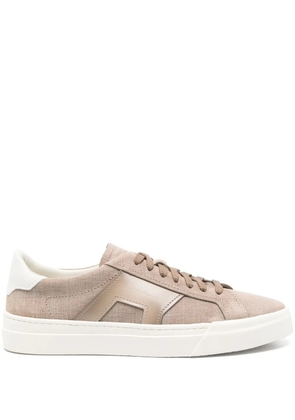 Santoni Double Buckle Sneakers - Brown