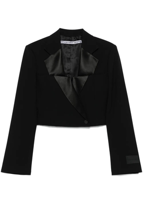 Alexander Wang double-breasted cropped blazer - Black