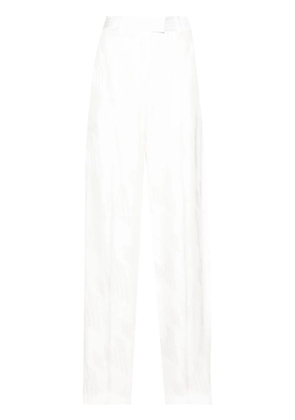 The Attico logo-jacquard trousers - White
