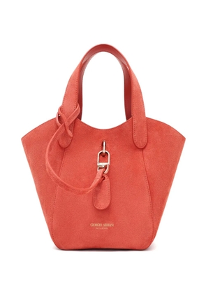 Giorgio Armani suede tote bag - Orange