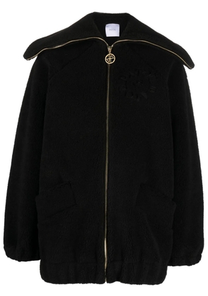 Patou logo-embroidered fleece jacket - Black