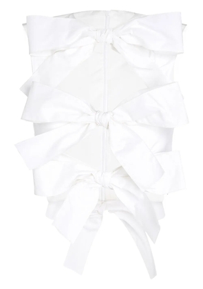 Giambattista Valli bow-detail top - White
