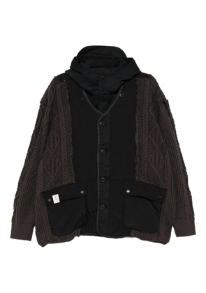 FIVE CM logo-patch jacket - Black